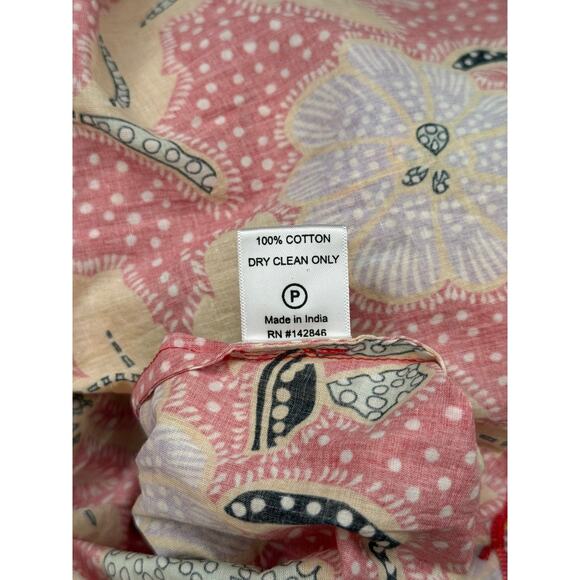 EUC Rhode Resort Eva Smocked Floral Puff Sleeve Maxi Cotton Red Dress Size Small - Picture 8 of 8